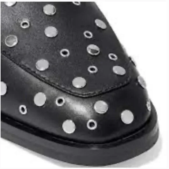 NWT in Box 3.1 Phillip Lim Women's Alexa Studded Apron Toe Black Loafer … - Picture 5 of 12